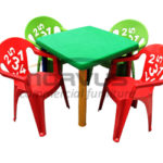 JGO - Mesa Infantil cuadrada 53x53 plastico con 4 sillas infantiles numeros_NVS