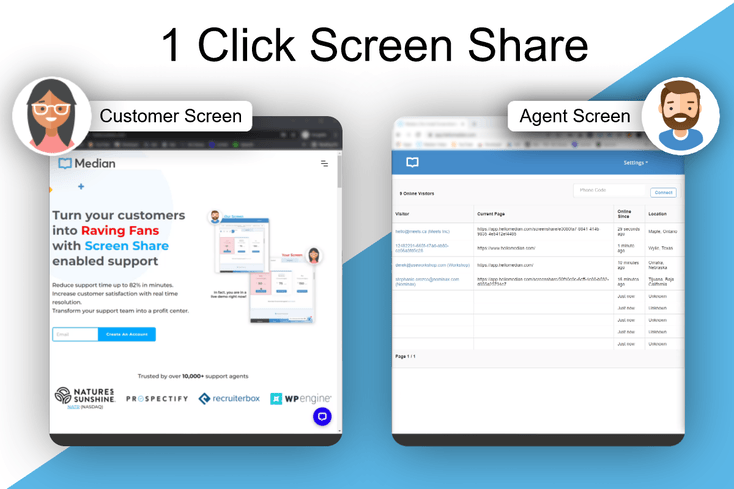 Compartir pantalla con un clic